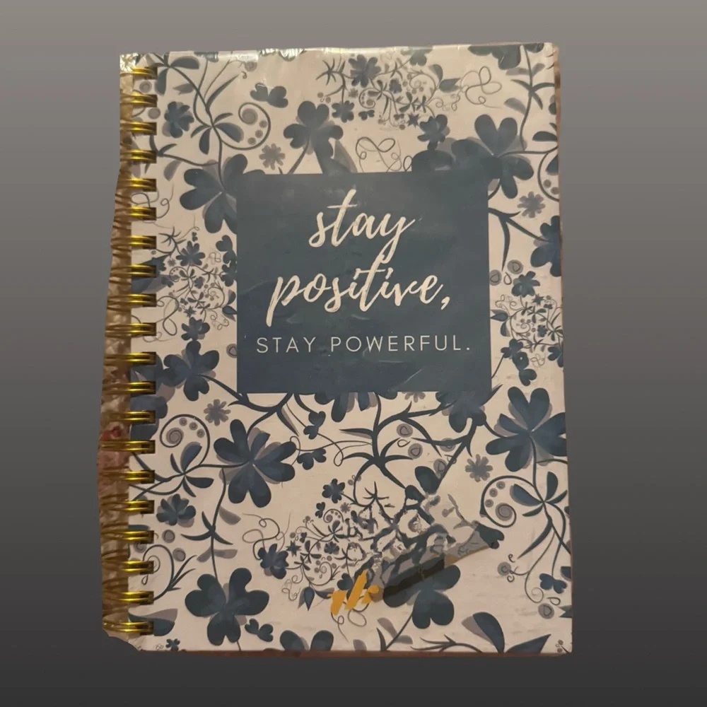 NWT Floral Spiral Notebook -‎ Blue and White